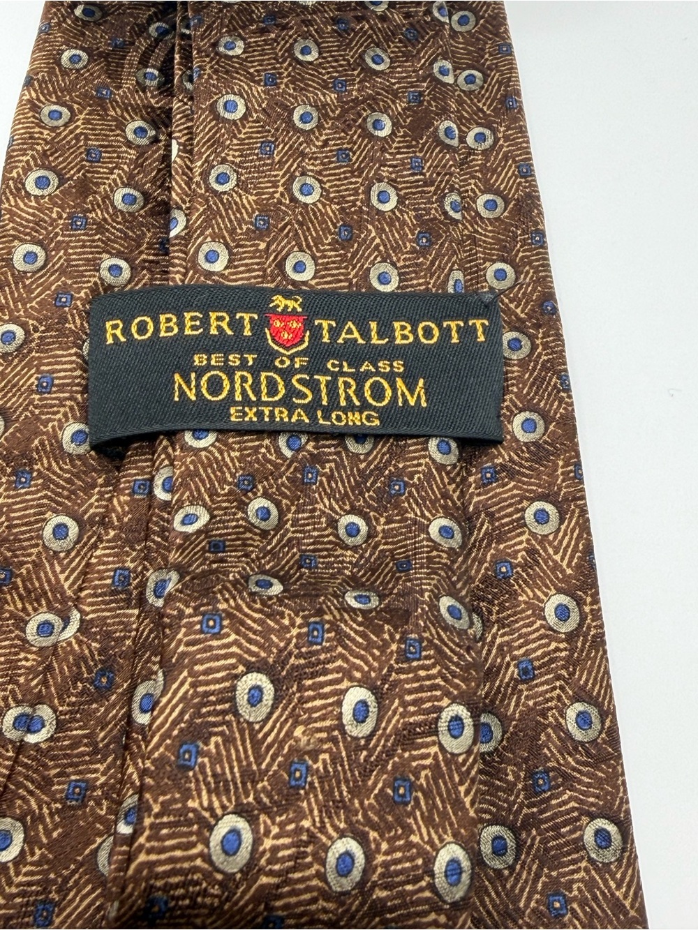 Robert Talbott for Nordstrom Brown Patterned Silk Tie